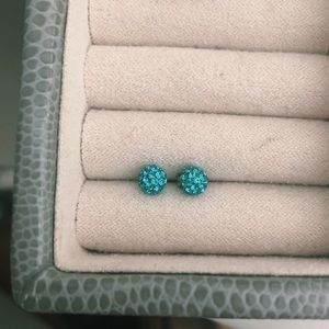 Blue crystal earrings